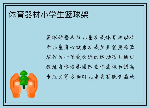 体育器材小学生篮球架