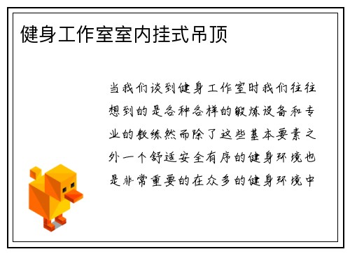 健身工作室室内挂式吊顶